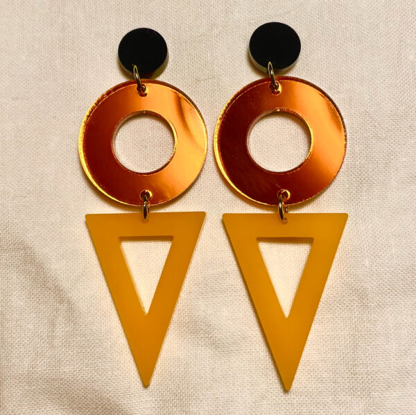 Geometric Reflective Earrings